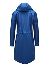 billiga hoodie jacka-Dam Trenchcoat Utomhus Gata Dagligen Höst Vinter Lång Täcka Normal Regnsäker Håller värmen Andningsfunktion Stylish Nutida Ledigt Jacka Långärmad Slät Snörning Med fickor Svart Gul Vin