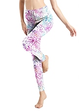 cheap Graphic Leggings-Women&#039;s Leggings Active Fashion Full Length High Waist Leopard Gradient Snake Print Elastic Waist Print Breathable Soft Comfortable Micro-elastic Outdoor Vacation Home Leopard Print 0358 blue and