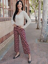 cheap Women's Pants-Cotton High Waist Cropped Pants