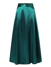 olcso Sima szoknyák-női szoknya vonalas lengő hosszú szoknya maxi magas derekú szoknyák rovátkolt egyszínű buli utca tél elegáns divat rózsaszín piros zöld