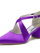 economico Damigella d&amp;#39;onore-eleganti tacchi a spillo in raso bianco da donna con punta affilata – design con cinturino incrociato per matrimoni, feste formali e occasioni speciali