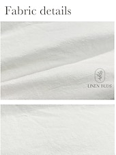 billiga lyxiga linneskjortor-10% linne Button-Down Herr Skjorta linneskjorta Vit Rodnande Rosa Marinblå Långärmad Ensfärgat Krage Vår &amp; sommar Ledigt Dagligen Kläder