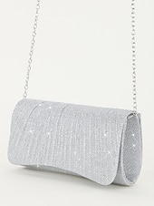 economico Matrimonio ACC-Per donna Clutch Borsa da sera Borse a Mano Poliestere Quotidiano Feste Addio al nubilato Catena Tinta unica Argento Nero Champagne