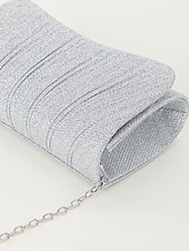 economico Matrimonio ACC-Per donna Clutch Borsa da sera Borse a Mano Poliestere Quotidiano Feste Addio al nubilato Catena Tinta unica Argento Nero Champagne
