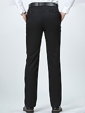 economico Chino-Per uomo Laurea Pantaloni Chinos Pantaloni chino Tasca Gamba Dritta Semplice Comodità Traspirante All&#039;aperto Quotidiano Uscire Moda Casual Cáqui Escuro Nero