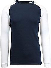 preiswerte Basic-T-Shirts-Herren T Shirt T-Shirt Langarmshirt Langarm Rundhalsausschnitt Herbst Winter Farbblock Raglanärmel Mode Designer Basic Patchwork Urlaub Straße Ausgehen Dunkelrot Schwarz Weiß Top T-Shirt für Herren