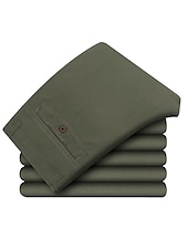 economico Chino-Per uomo Laurea Pantaloni Chinos Pantaloni chino Tasca Gamba Dritta Semplice Comodità Traspirante All&#039;aperto Quotidiano Uscire Moda Casual Cáqui Escuro Nero