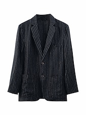billige luksus blazer i lin-100% Lin Herre Blazer i lin Blazer Virksomhet Formell kveld Bryllupsfest Mote Fritid Vår &amp; Vinter عادي Lomme Fritid / hverdag Enkeltkneppet Blazer Svart Mørkeblå