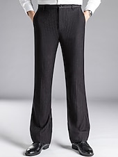 economico Fiammata-Per uomo pantaloni della tuta Pantaloni a zampa Pantaloni Pantaloni da completo Tasche Banda Comfort Traspirante Esterno Giornaliero Per uscire Di tendenza Informale Nero Blu scuro