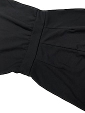 olcso overálok-Női Szabályos Jumpsuitek Elegáns Tömör szín Hosszú ujj Terített nyak Fűzős Magas derék Munka Utca Normál Fekete Sárgabarack Ősz
