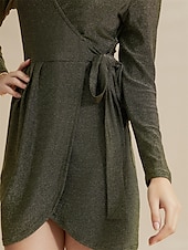 levne společenské šaty-elegantní zavinovací mini šaty se šněrováním