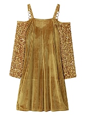 abordables robe de soirée-robe courte en velours à sequins et col en V