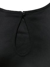 olcso overálok-Női Szabályos Jumpsuitek Elegáns Tömör szín Hosszú ujj Terített nyak Fűzős Magas derék Munka Utca Normál Fekete Sárgabarack Ősz