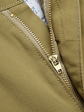 economico Chino-Per uomo Laurea Pantaloni Chinos Pantaloni chino Tasca Gamba Dritta Semplice Comodità Traspirante All&#039;aperto Quotidiano Uscire Moda Casual Cáqui Escuro Nero