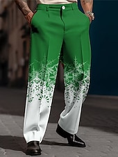 Pantalon imprimé scène de Noël pour homme, pantalon décontracté avec flocon de neige, imprimé 3D, tenue de ville en plein air, pour le travail, en polyester, noir et blanc, jaune vin, S, M, L, abordables Tenue de scène de Noël-Pantalon imprimé scène de Noël pour homme, pantalon décontracté avec flocon de neige, imprimé 3D, tenue de ville en plein air, pour le travail, en polyester, noir et blanc, jaune vin, S, M, L,