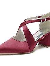 economico Damigella d&amp;#39;onore-eleganti tacchi a spillo in raso bianco da donna con punta affilata – design con cinturino incrociato per matrimoni, feste formali e occasioni speciali