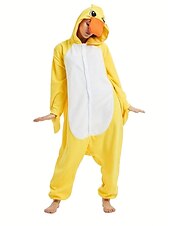 olcso Onesie jelmezek-Felnőttek Állat Pizsama Onesie pizsama Onesie jelmez Farsangi jelmez Kacsa Állat Onesie pizsama Kigurumi pizsama Pizsamák Vicces jelmez mert Férfi és női Farsang Rajzfilm