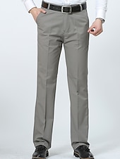 economico Chino-Per uomo Laurea Pantaloni Chinos Pantaloni chino Tasca Gamba Dritta Semplice Comodità Traspirante All&#039;aperto Quotidiano Uscire Moda Casual Cáqui Escuro Nero