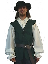 billige Topper-Kostymer i middelalderstil Renessanse سترة Pirat Knekt Viking Kostyme Herre Viking Pirat Halloween Karneval Ytelse LARP Ren Faire Voksne Vest