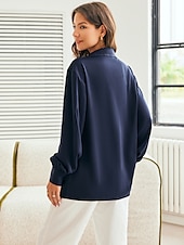 economico camicie, top e camicette-camicetta elegante in raso alla moda