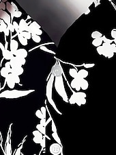 abordables Motif de plantes-Homme Floral Chemise Chemise boutonnée manche longue Décontractées Usage quotidien Sortie Automne hiver Col rabattu Imprimer Bouton bas Noir Vert