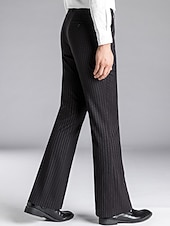 economico Fiammata-Per uomo pantaloni della tuta Pantaloni a zampa Pantaloni Pantaloni da completo Tasche Banda Comfort Traspirante Esterno Giornaliero Per uscire Di tendenza Informale Nero Blu scuro