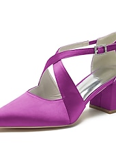 economico Damigella d&amp;#39;onore-eleganti tacchi a spillo in raso bianco da donna con punta affilata – design con cinturino incrociato per matrimoni, feste formali e occasioni speciali