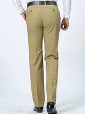 economico Chino-Per uomo Laurea Pantaloni Chinos Pantaloni chino Tasca Gamba Dritta Semplice Comodità Traspirante All&#039;aperto Quotidiano Uscire Moda Casual Cáqui Escuro Nero