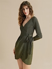 levne společenské šaty-elegantní zavinovací mini šaty se šněrováním