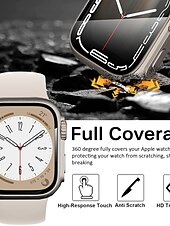 お買い得  スマートウォッチ用ケース-スクリーンプロテクター付き時計ケース と互換性があります Apple Watch Series 8 7 41mm 45mm / Series 6 5 4 SE 40mm 44mm 傷つきにくい 防塵 バンパーフルカバー ハードPC 腕時計 カバー