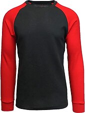preiswerte Basic-T-Shirts-Herren T Shirt T-Shirt Langarmshirt Langarm Rundhalsausschnitt Herbst Winter Farbblock Raglanärmel Mode Designer Basic Patchwork Urlaub Straße Ausgehen Dunkelrot Schwarz Weiß Top T-Shirt für Herren