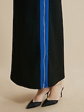 levne Women&#039;s Sets-Barevná ležérní sukně s kulatým výstřihem