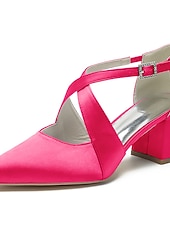 economico Damigella d&amp;#39;onore-eleganti tacchi a spillo in raso bianco da donna con punta affilata – design con cinturino incrociato per matrimoni, feste formali e occasioni speciali