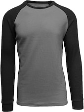 preiswerte Basic-T-Shirts-Herren T Shirt T-Shirt Langarmshirt Langarm Rundhalsausschnitt Herbst Winter Farbblock Raglanärmel Mode Designer Basic Patchwork Urlaub Straße Ausgehen Dunkelrot Schwarz Weiß Top T-Shirt für Herren