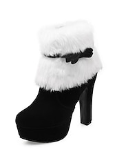 abordables sombrero de papá noel y accesorios-Botas Mujer Navidad Nochebuena Vintage Zapatos