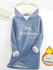 levne Humor a citáty vrcholy-dámská mikina mikina pulovr šerpa polyester dopis ležérní sportovní potisk teplý fuzzy comfrt mikina s dlouhým rukávem top mikroelastický pad &amp;amp; zimní comfrt prodyšná měkká tkanina