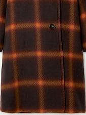 preiswerte Wintermäntel-Damen Mantel Outdoor Strasse Freizeitskleidung Herbst Winter Lang Mantel Regular Fit warm halten Atmungsaktiv Zeitgenössisch Stilvoll Brautkleider schlicht Jacken Langarm Streifen und Plaid Bedruckt