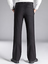 economico Fiammata-Per uomo pantaloni della tuta Pantaloni a zampa Pantaloni Pantaloni da completo Tasche Banda Comfort Traspirante Esterno Giornaliero Per uscire Di tendenza Informale Nero Blu scuro