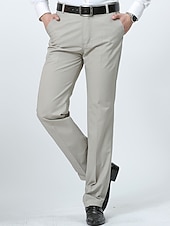 economico Chino-Per uomo Laurea Pantaloni Chinos Pantaloni chino Tasca Gamba Dritta Semplice Comodità Traspirante All&#039;aperto Quotidiano Uscire Moda Casual Cáqui Escuro Nero