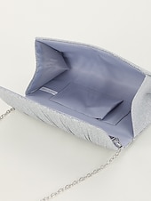 economico Matrimonio ACC-Per donna Clutch Borsa da sera Borse a Mano Poliestere Quotidiano Feste Addio al nubilato Catena Tinta unica Argento Nero Champagne