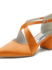 economico Damigella d&amp;#39;onore-eleganti tacchi a spillo in raso bianco da donna con punta affilata – design con cinturino incrociato per matrimoni, feste formali e occasioni speciali