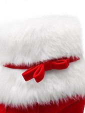 abordables sombrero de papá noel y accesorios-Botas Mujer Navidad Nochebuena Vintage Zapatos