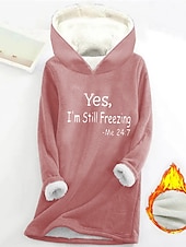 levne Humor a citáty vrcholy-dámská mikina mikina pulovr šerpa polyester dopis ležérní sportovní potisk teplý fuzzy comfrt mikina s dlouhým rukávem top mikroelastický pad &amp;amp; zimní comfrt prodyšná měkká tkanina
