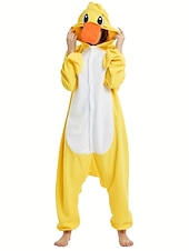 olcso Onesie jelmezek-Felnőttek Állat Pizsama Onesie pizsama Onesie jelmez Farsangi jelmez Kacsa Állat Onesie pizsama Kigurumi pizsama Pizsamák Vicces jelmez mert Férfi és női Farsang Rajzfilm