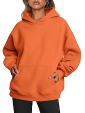 levne Jednoduché topy-Kapuce Mikina Pullover Bez vzoru Přední kapsa Pro Dámské Dospělé Netisknoucí ulice Běžné / Denní