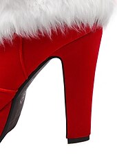abordables sombrero de papá noel y accesorios-Botas Mujer Navidad Nochebuena Vintage Zapatos