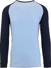 preiswerte Basic-T-Shirts-Herren T Shirt T-Shirt Langarmshirt Langarm Rundhalsausschnitt Herbst Winter Farbblock Raglanärmel Mode Designer Basic Patchwork Urlaub Straße Ausgehen Dunkelrot Schwarz Weiß Top T-Shirt für Herren