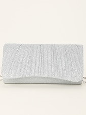 economico Matrimonio ACC-Per donna Clutch Borsa da sera Borse a Mano Poliestere Quotidiano Feste Addio al nubilato Catena Tinta unica Argento Nero Champagne