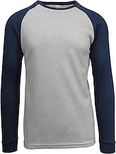 preiswerte Basic-T-Shirts-Herren T Shirt T-Shirt Langarmshirt Langarm Rundhalsausschnitt Herbst Winter Farbblock Raglanärmel Mode Designer Basic Patchwork Urlaub Straße Ausgehen Dunkelrot Schwarz Weiß Top T-Shirt für Herren
