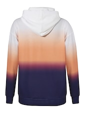billiga Sport Hoodie-dam huvtröja sweatshirt tröja aktiva sportkläder färgblock fritidssport huva dragsko tryck framficka lång ärm gul röd lila orange höst &amp;amp; vinter